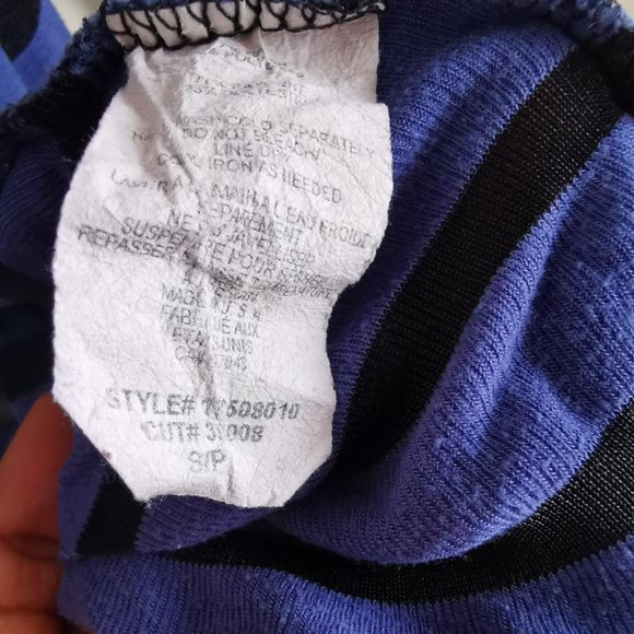 Blue and black striped waterfall jacket - Size S/M - Picture 2 of 3